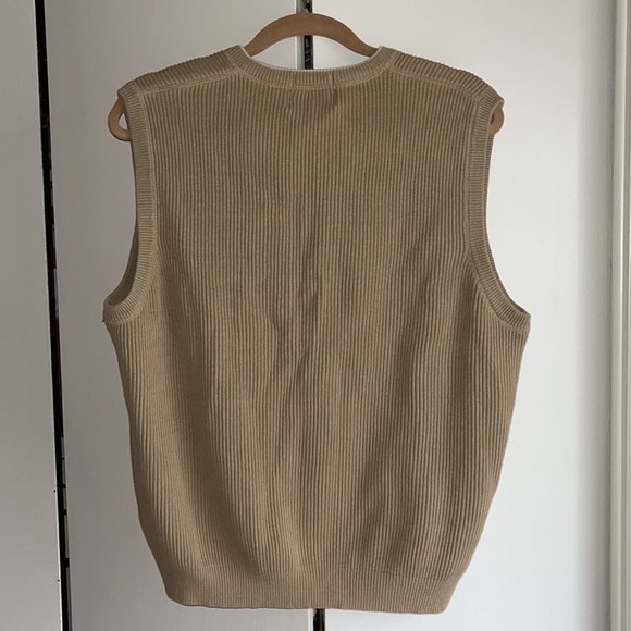 Eddie Bauer Beige khaki chorded vest - Picture 3 of 3